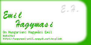 emil hagymasi business card