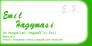 emil hagymasi business card